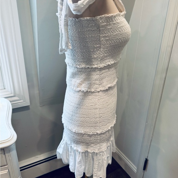 LoveShackFancy | Belle Mini Smocked 100% Cotton Dress | White | Size Medium - Picture 3 of 11